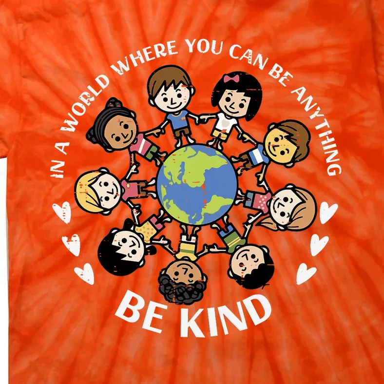 Kind Kids Earth Anti Bullying Unity Day Orange Boy Girl Tie-Dye T-Shirt