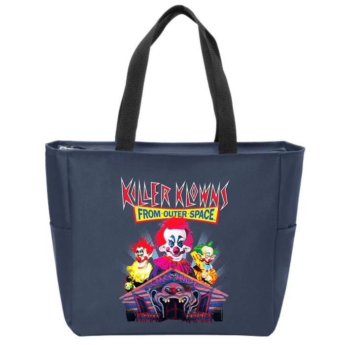 Killer Klowns From Outer Space Crazy House Zip Tote Bag