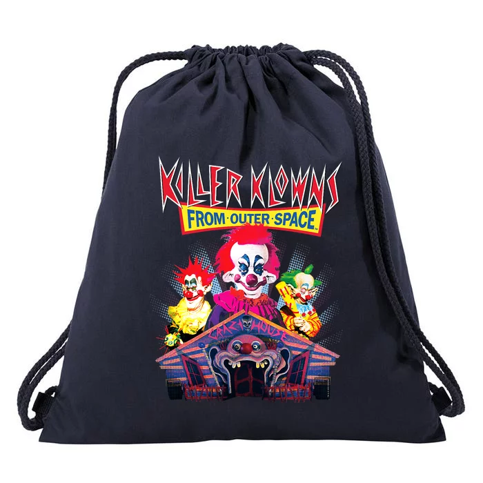 Killer Klowns From Outer Space Crazy House Drawstring Bag