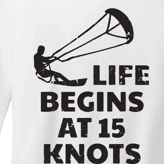 Kiteboarding Kitesurfing Funny 15 Knots Joke Kiteboarder Womens CVC Long Sleeve Shirt