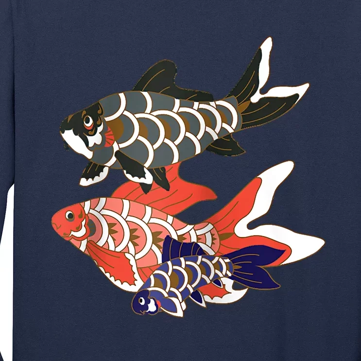 Koinobori Koi Family Raglan Baseball Long Sleeve Shirt