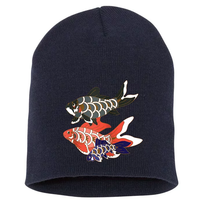 Koinobori Koi Family Raglan Baseball Short Acrylic Beanie