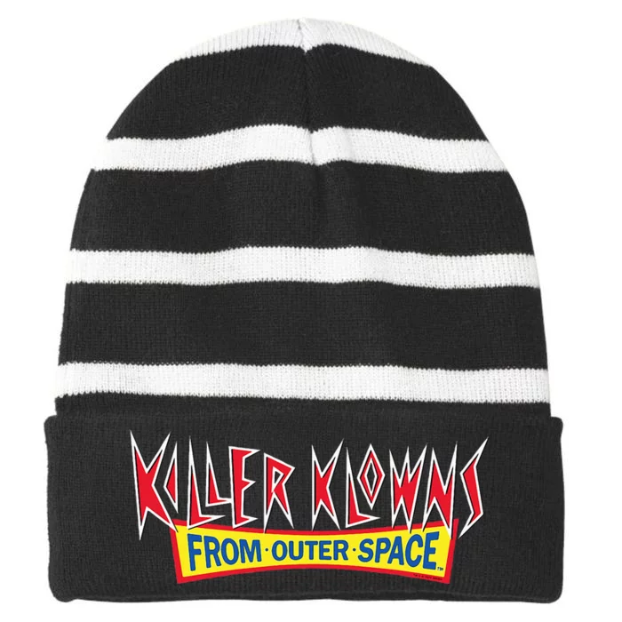 Killer Klowns From Outer Space Logo Striped Beanie with Solid Band