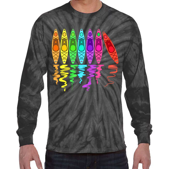 Kayakers Kayak For Women Kayaking Canoeing Adventure Tie-Dye Long Sleeve Shirt