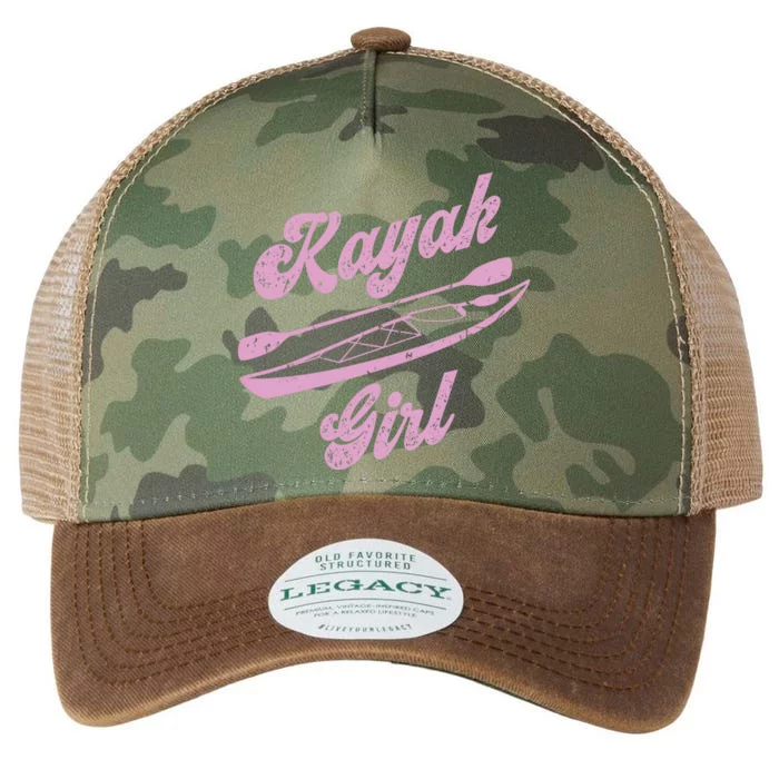 Kayaking Kayak Gift Legacy Tie Dye Trucker Hat