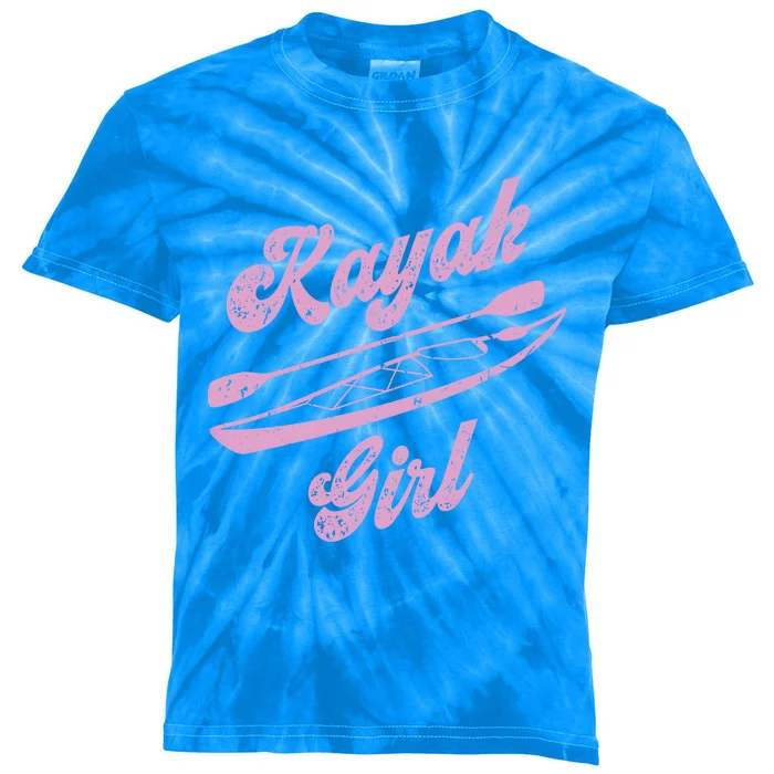 Kayaking Kayak Gift Kids Tie-Dye T-Shirt