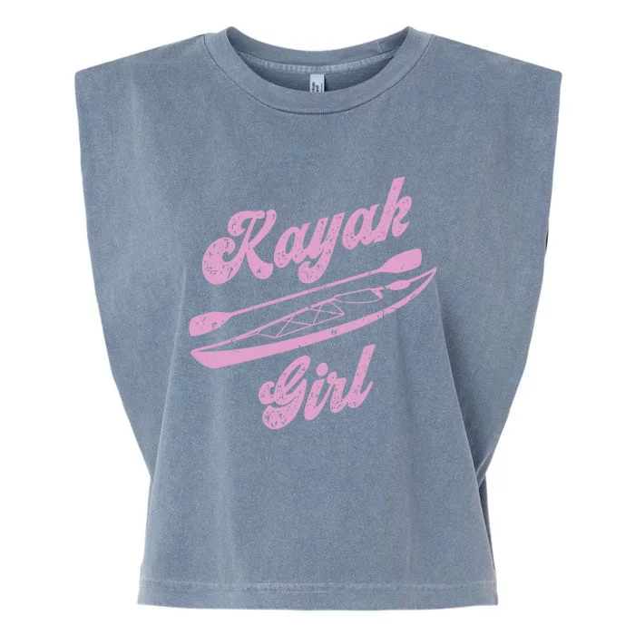 Kayaking Kayak Gift Garment-Dyed Women's Muscle Tee