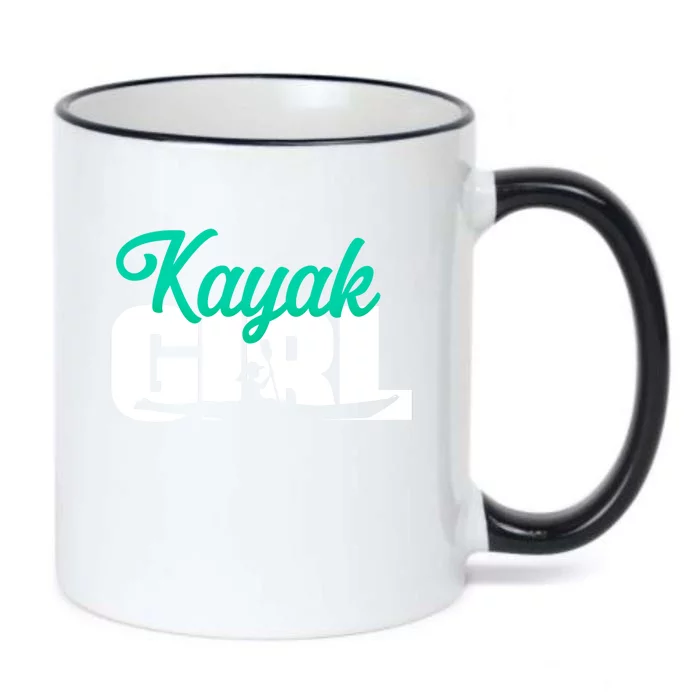 Kayaking Kayak Gift Black Color Changing Mug