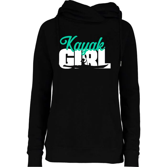 Kayaking Kayak Gift Womens Funnel Neck Pullover Hood