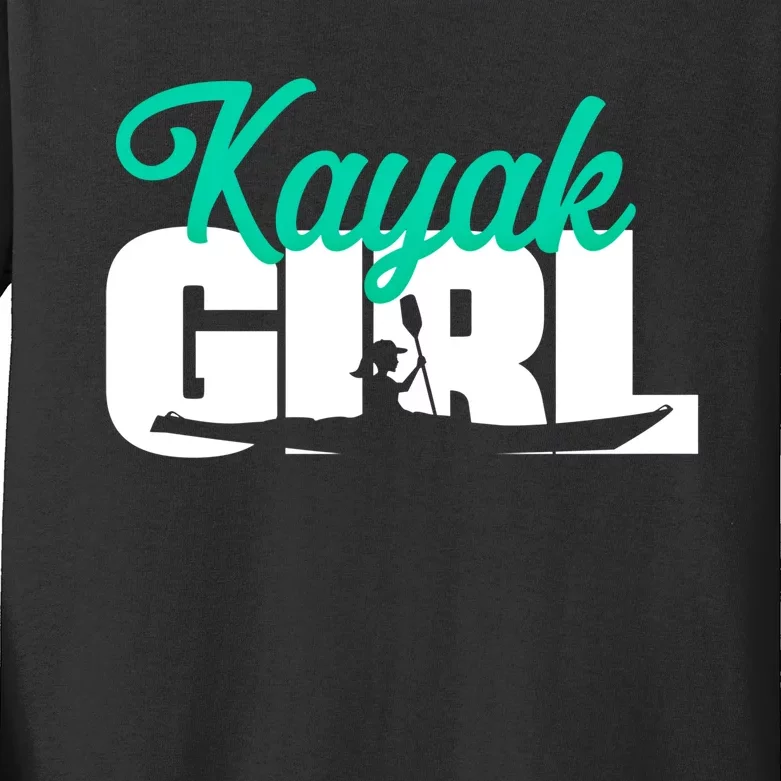 Kayaking Kayak Gift Kids Long Sleeve Shirt