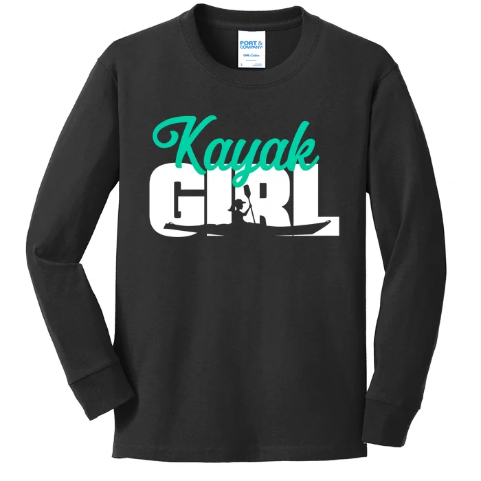 Kayaking Kayak Gift Kids Long Sleeve Shirt