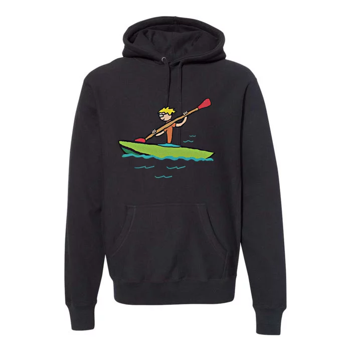 Kayaking Kayak Gift Premium Hoodie