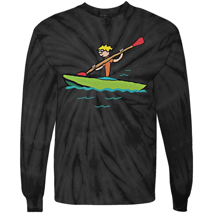 Kayaking Kayak Gift Tie-Dye Long Sleeve Shirt