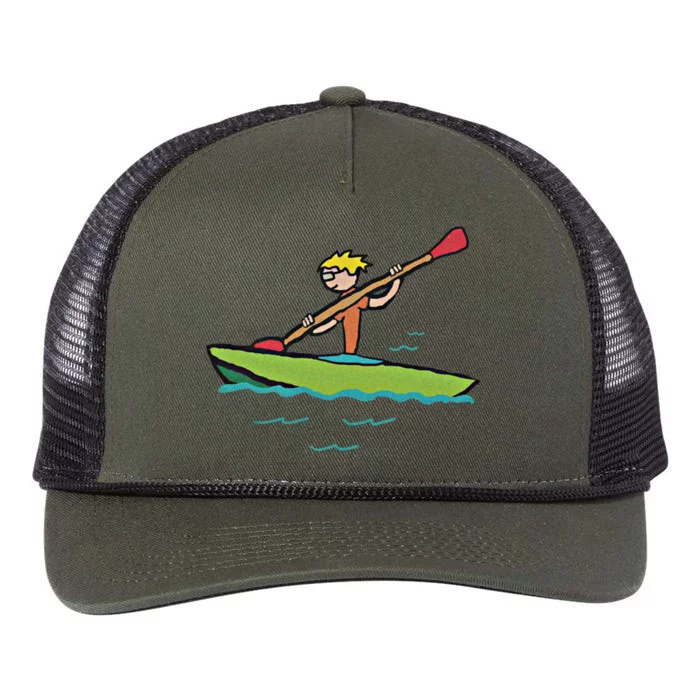 Kayaking Kayak Gift Retro Rope Trucker Hat Cap