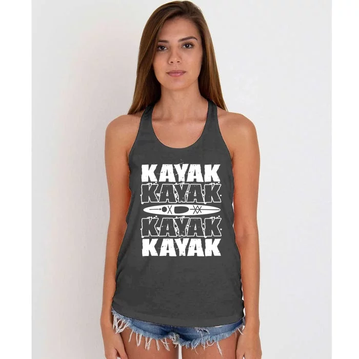 Kayak Kayak Gift Women's Knotted Racerback Tank