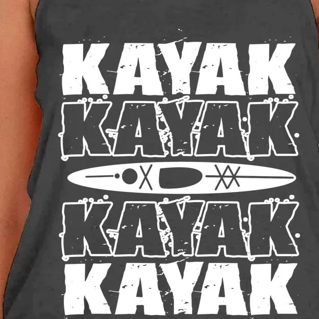 Kayak Kayak Gift Women's Knotted Racerback Tank