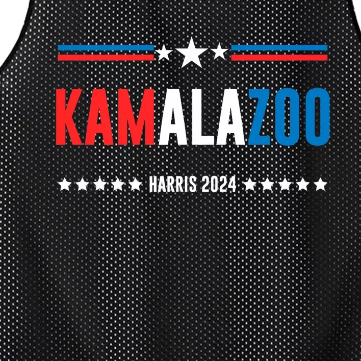 Kamalazoo Kamala Harris 2024 Funny Political Sayings Mesh Reversible Basketball Jersey Tank