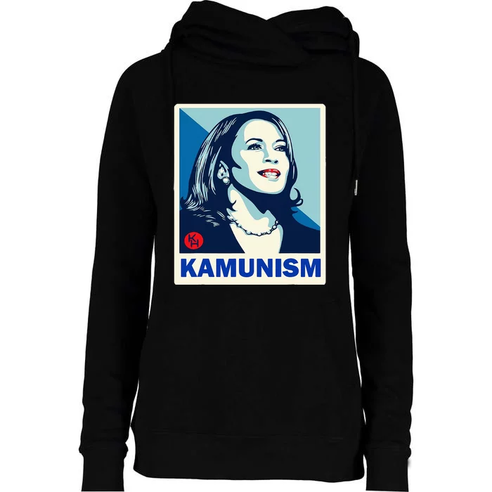 Kammunism Kamala Harris President Election Womens Funnel Neck Pullover Hood