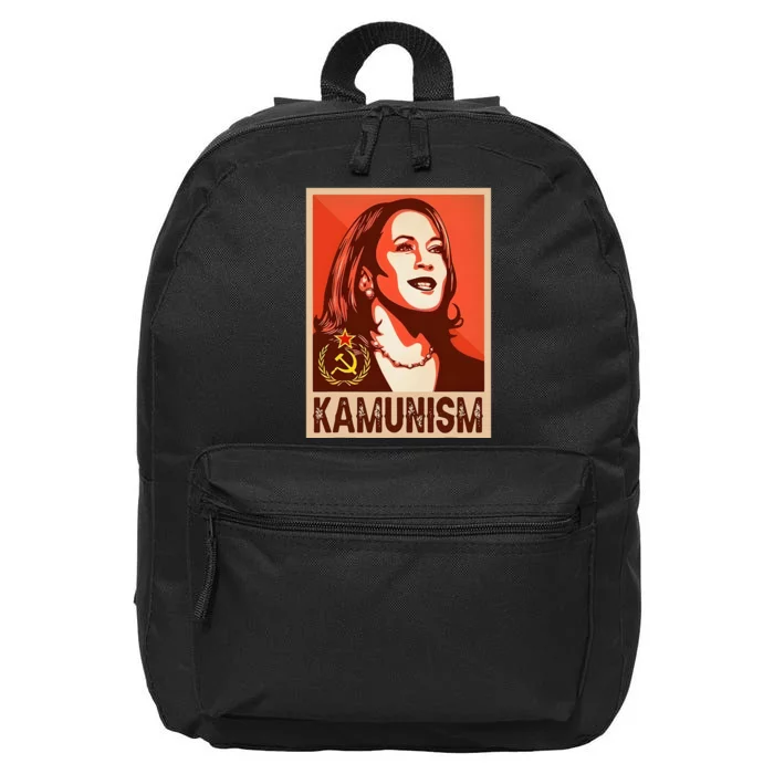 Kamunism Kamala Harris Communist 2024 Election Political 16 in Basic Backpack