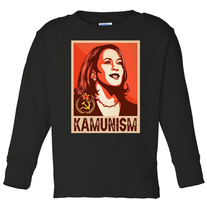 Kamunism Kamala Harris Communist 2024 Election Political Toddler Long Sleeve Shirt