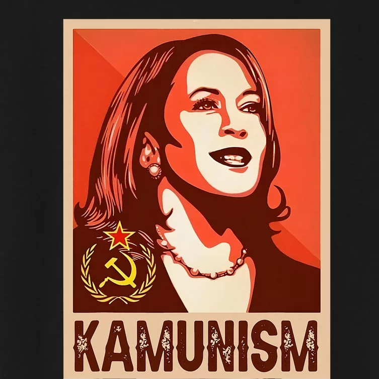 Kamunism Kamala Harris Communist 2024 Election Political Women's Crop Top Tee