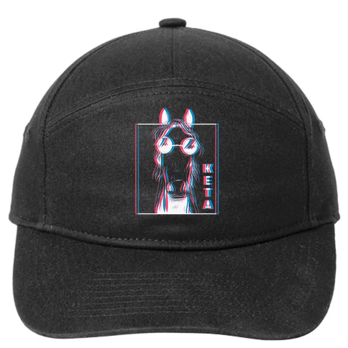 Keta Ketamine Horse Rave DJ Party Techno 7-Panel Snapback Hat