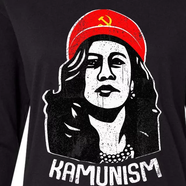 Kamunism Kamala Harris 2024 Election Communism Humor Womens Cotton Relaxed Long Sleeve T-Shirt