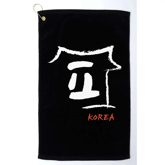 Korea K-culture Hangul consonant Design Platinum Collection Golf Towel