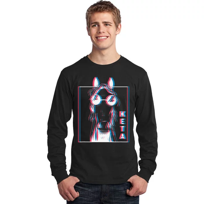 Keta Ketamine Horse Rave Dj Party Techno Tall Long Sleeve T-Shirt