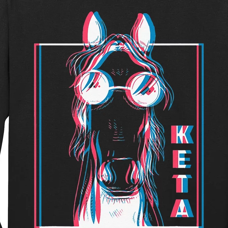 Keta Ketamine Horse Rave Dj Party Techno Tall Long Sleeve T-Shirt