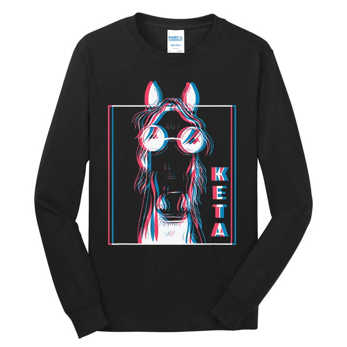 Keta Ketamine Horse Rave Dj Party Techno Tall Long Sleeve T-Shirt