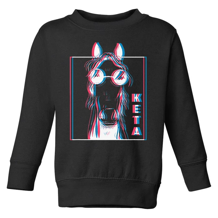 Keta Ketamine Horse Rave Dj Party Techno Toddler Sweatshirt