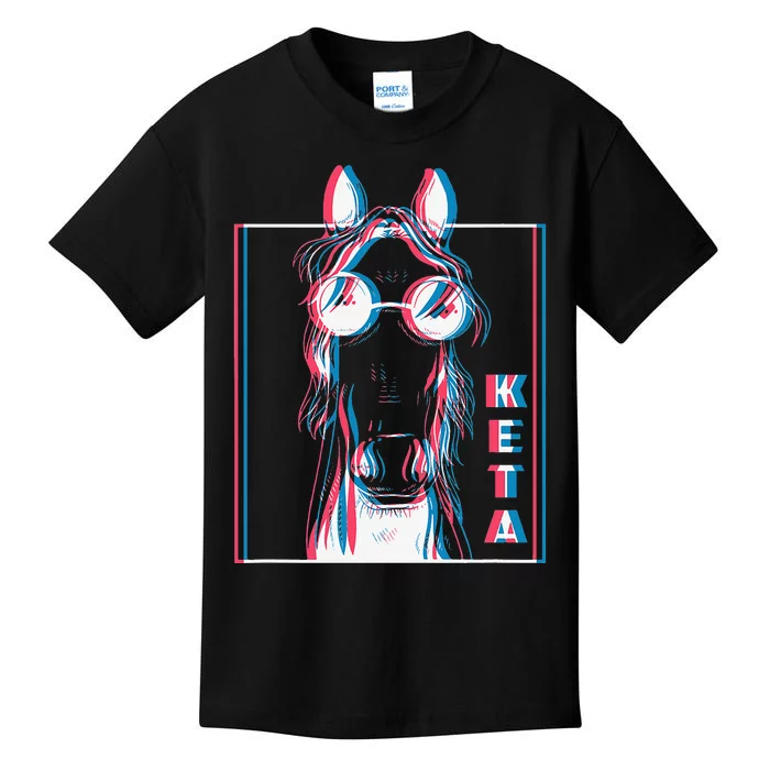 Keta Ketamine Horse Rave Dj Party Techno Kids T-Shirt