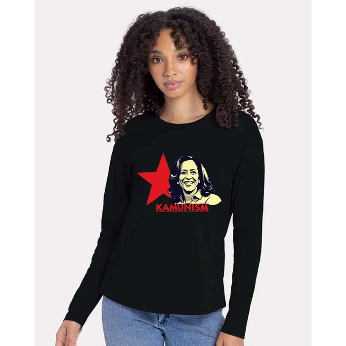 Kamunism Kamala Harris 2024 Elections Funny Trend Womens Cotton Relaxed Long Sleeve T-Shirt