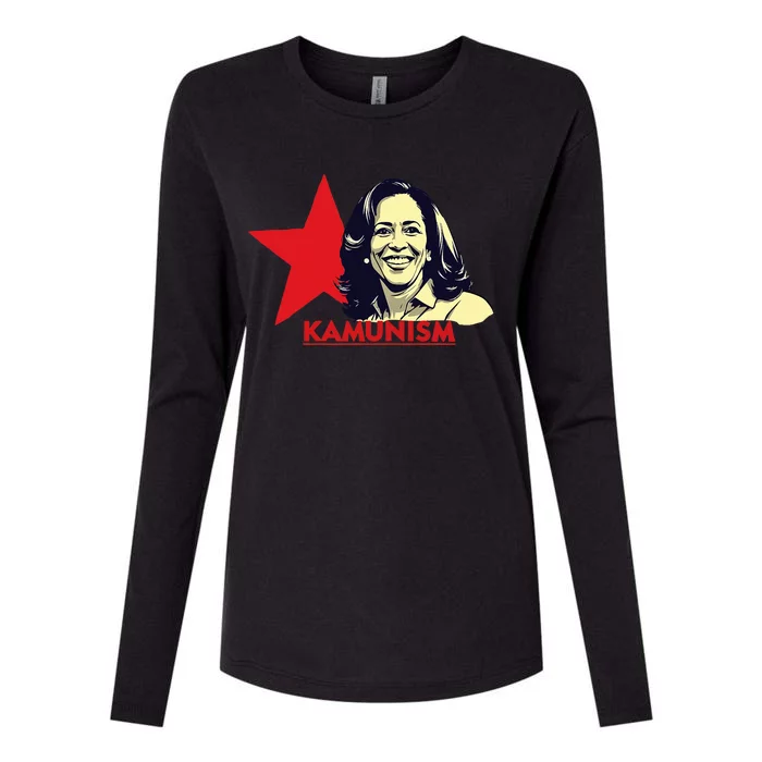 Kamunism Kamala Harris 2024 Elections Funny Trend Womens Cotton Relaxed Long Sleeve T-Shirt