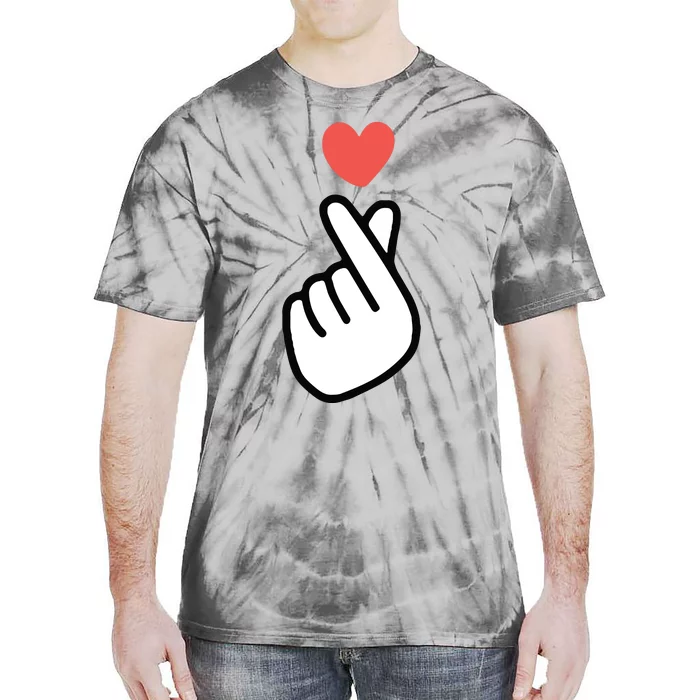 Korean KPOP I Love You Saranghae Hand Heart Symbol Tie-Dye T-Shirt