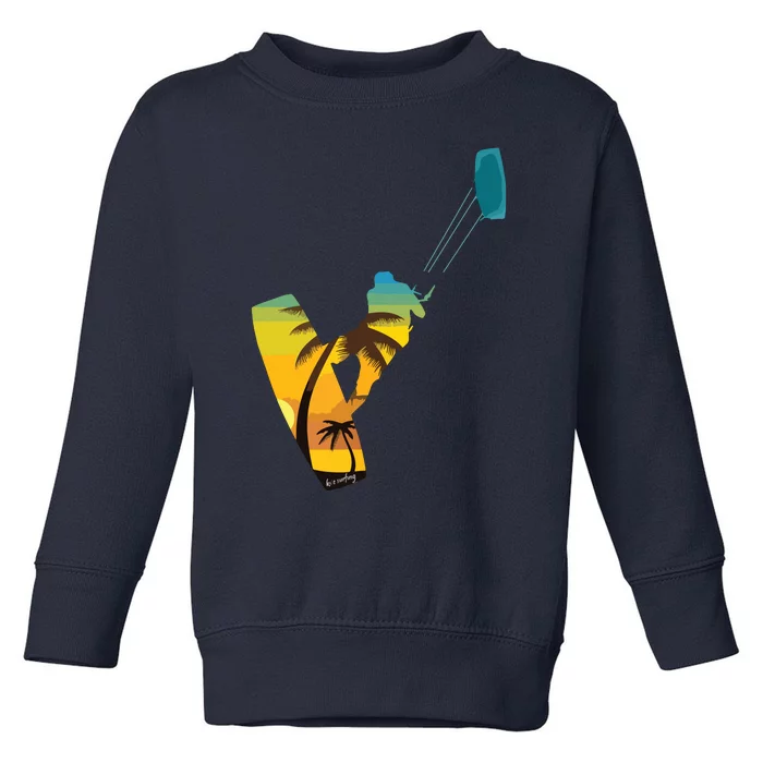 KITE Kiteboarding Kitesurfing Surf For Kitsurfer Surfer Toddler Sweatshirt