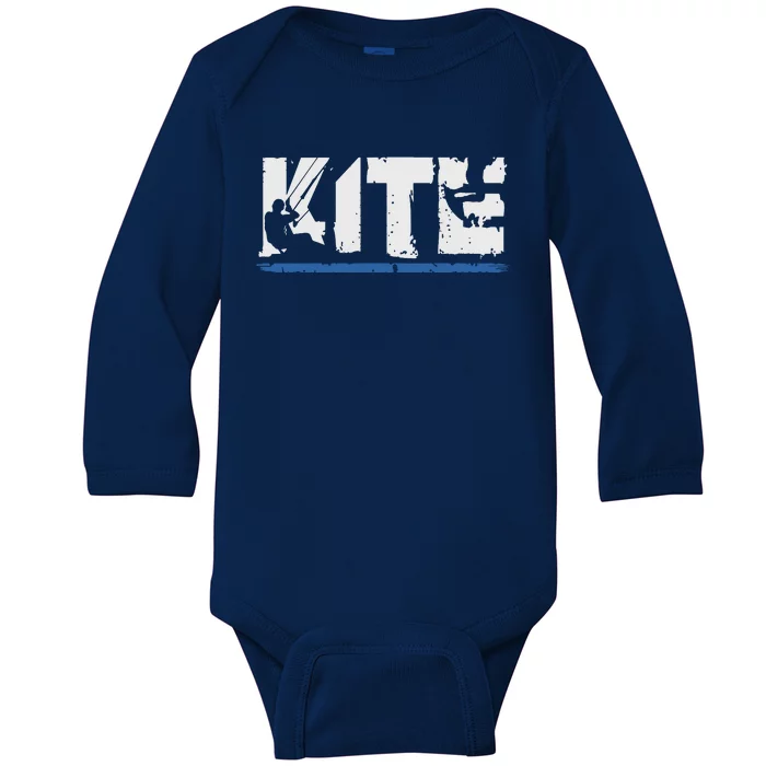 KITE Kiteboarding Kiting Kitesurfing Kitesurf Gift Baby Long Sleeve Bodysuit