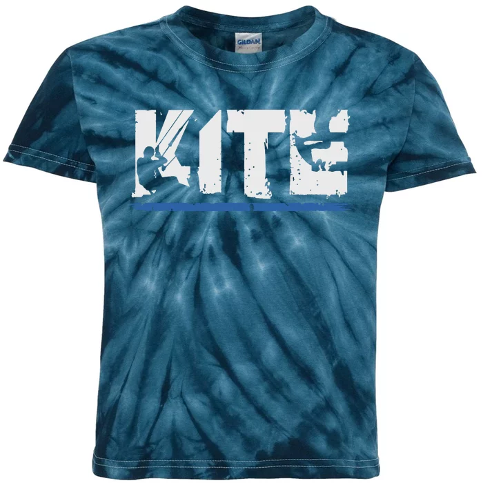 KITE Kiteboarding Kiting Kitesurfing Kitesurf Gift Kids Tie-Dye T-Shirt