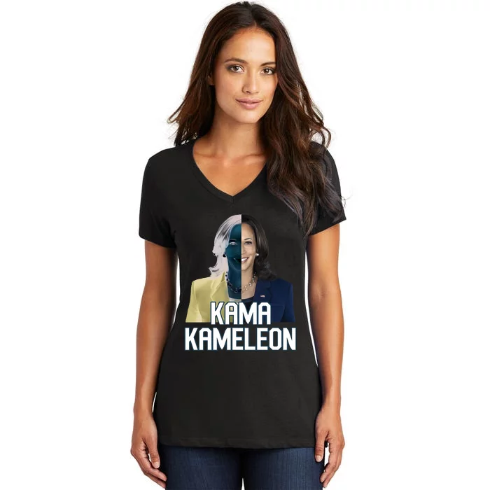 Kama Kameleon Women's V-Neck T-Shirt