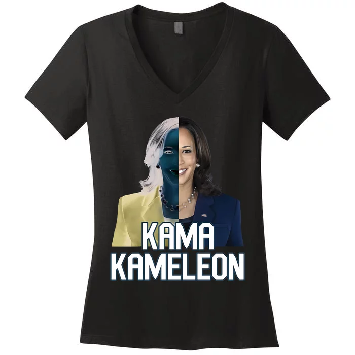 Kama Kameleon Women's V-Neck T-Shirt