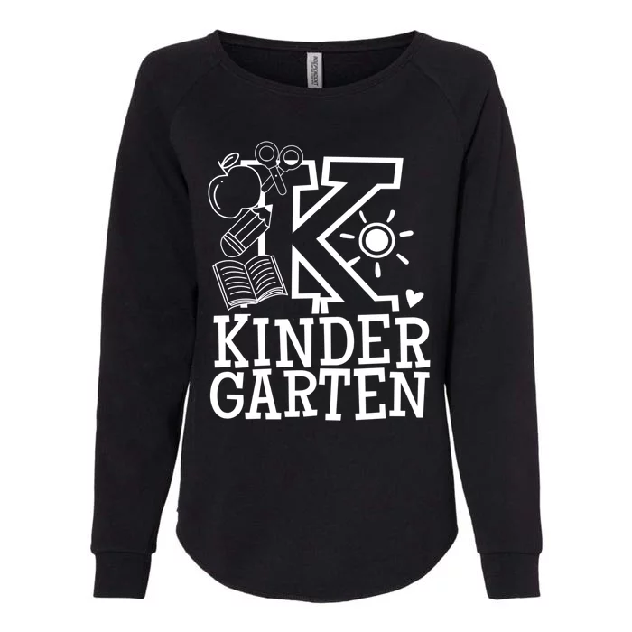 K Kinder Kindergarten Teacher Team Gift Womens California Wash Sweatshirt