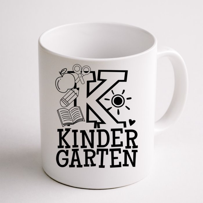 K Kinder Kindergarten Teacher Team Gift Front & Back Coffee Mug