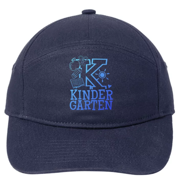 K Kinder Kindergarten Teacher Team Gift 7-Panel Snapback Hat