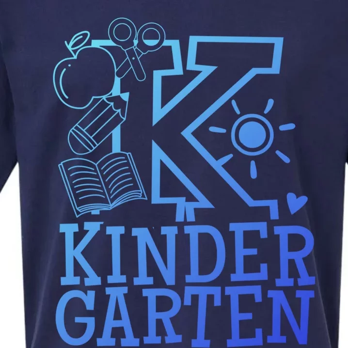 K Kinder Kindergarten Teacher Team Gift Sueded Cloud Jersey T-Shirt