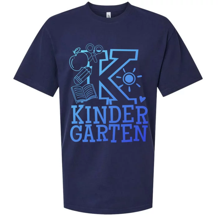 K Kinder Kindergarten Teacher Team Gift Sueded Cloud Jersey T-Shirt