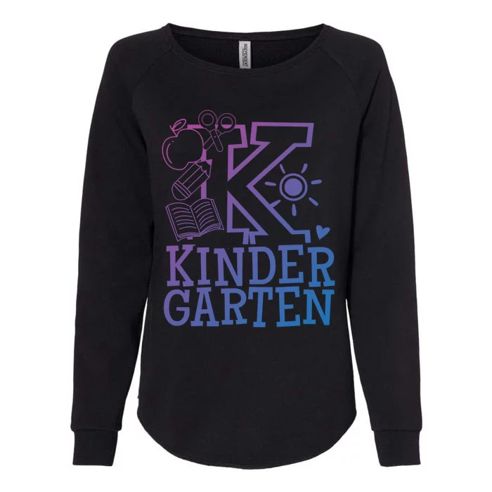 K Kinder Kindergarten Teacher Team Gift Womens California Wash Sweatshirt