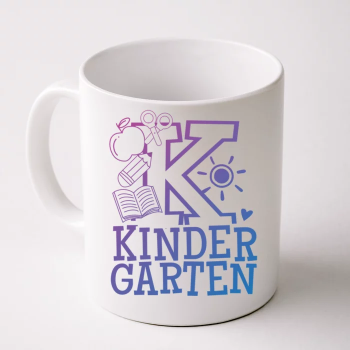 K Kinder Kindergarten Teacher Team Gift Front & Back Coffee Mug