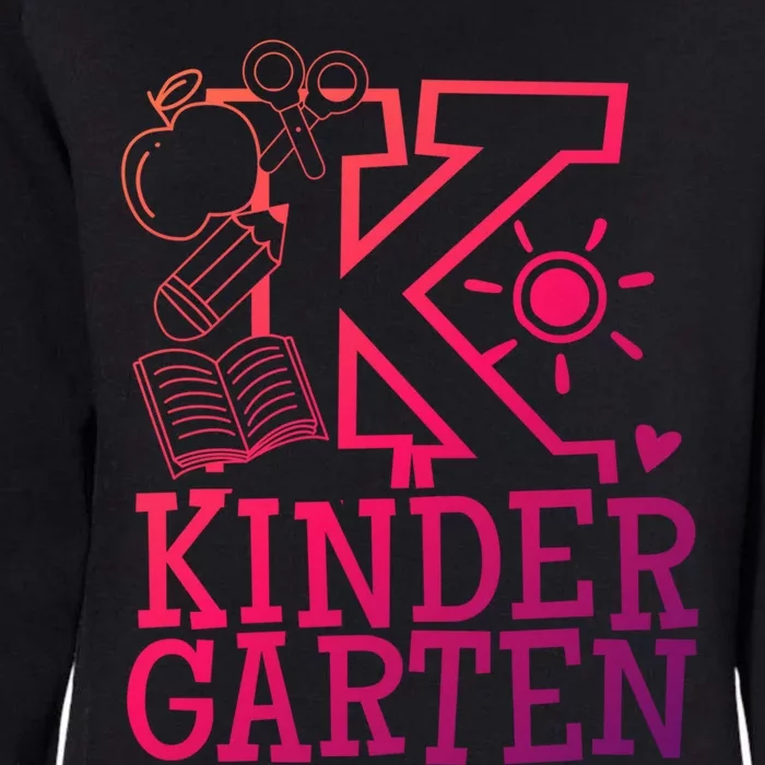 K Kinder Kindergarten Teacher Team Gift Womens California Wash Sweatshirt