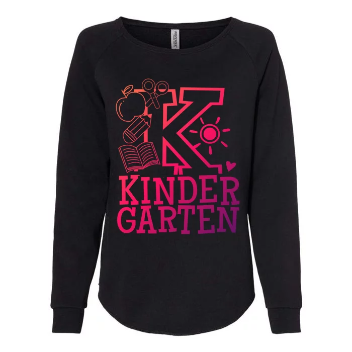 K Kinder Kindergarten Teacher Team Gift Womens California Wash Sweatshirt